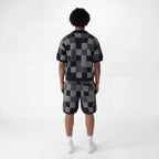 Ensemble chemise & short jacquard damier